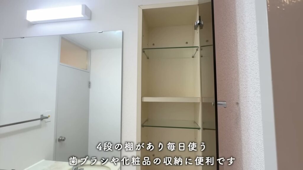 千葉ニュータウン内野 4LDKの洗面室の収納棚