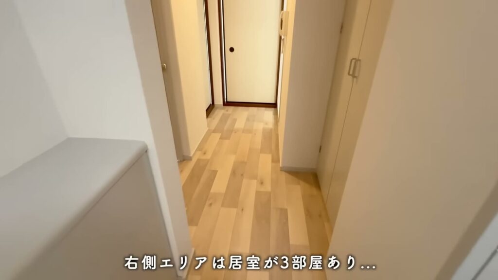 千葉ニュータウン内野 4LDKの右側エリアの廊下
