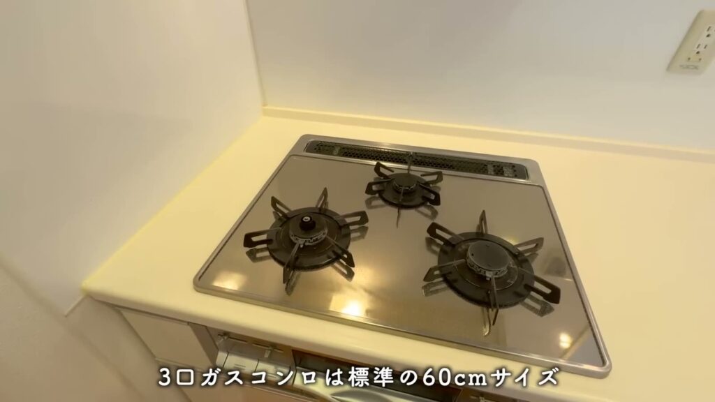 サーパス舞鶴公園 3LDKの3口コンロ