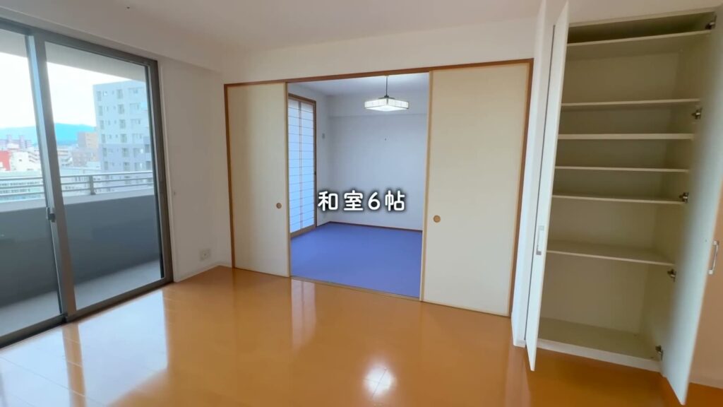 サーパス舞鶴公園 3LDKの和室6帖
