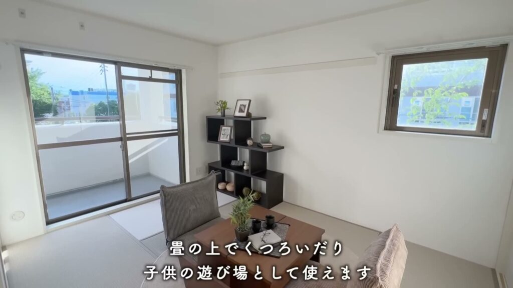 アーバンラフレ星ヶ丘 3LDKの和室の窓側